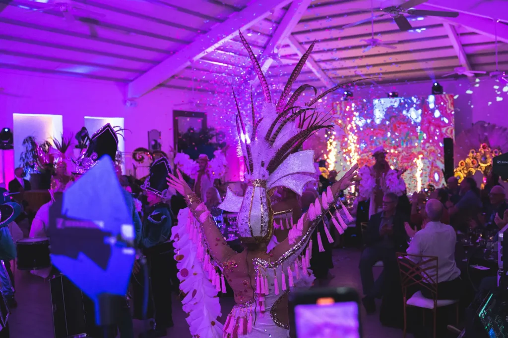 Evento corporativo con temática de Carnaval para la British Guild of Travel Writers en Puerto de la Cruz – producción de Eventalia Group