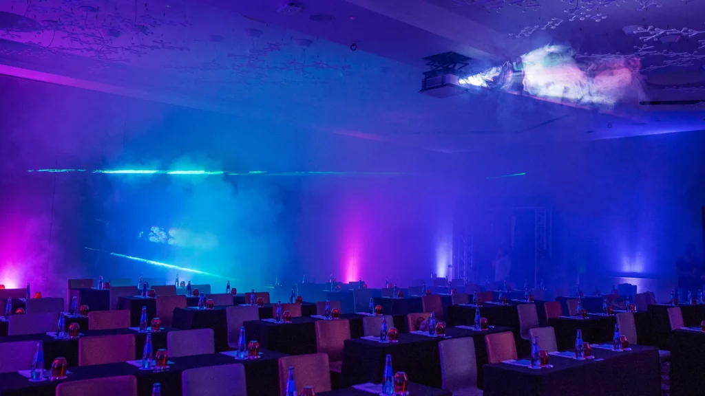 Iluminación para salones en eventos MICE
